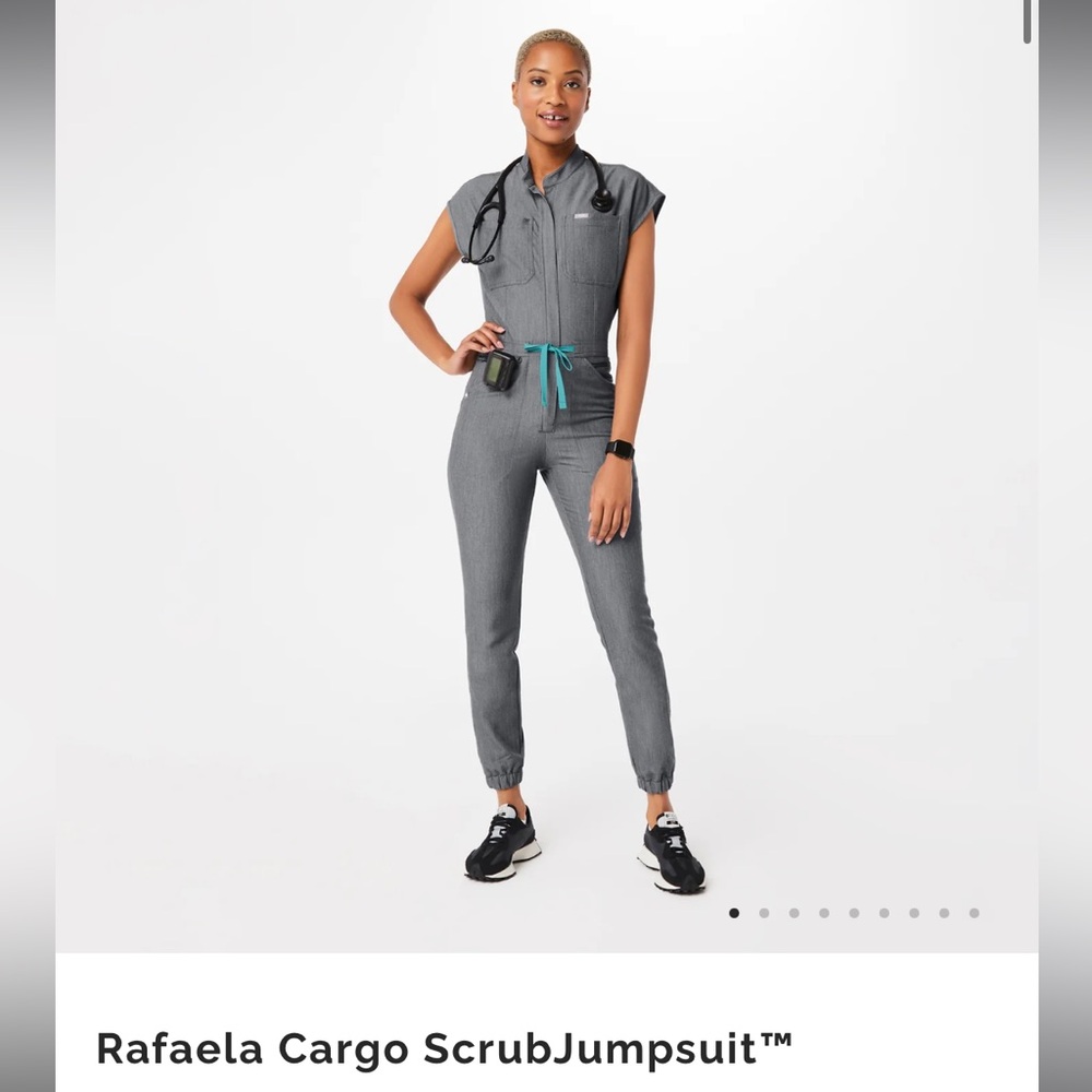FIGS Rafaela graphite Cargo Scrub Jumpsuit Size XS